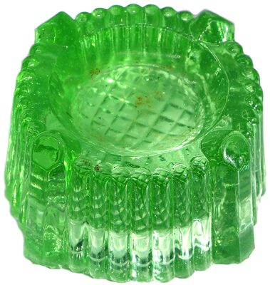 Piano Insulator {"Turreted Castle" style}, Glowing Lime Green; radiant color!