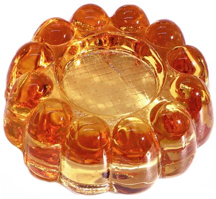 Piano Insulator {"Jell-O Mold" style}, Pinky Orange; eye-catching style!