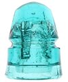 CD 158 BOSTON BOTTLE WORKS, Blue Aqua; stylish "hex head" design!