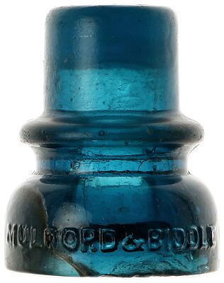 CD 735 MULFORD & BIDDLE, Cobalt Blue; Classic Cobalt U.P.P.R. insulator!