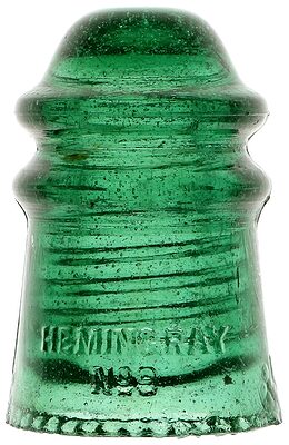 CD 106 HEMINGRAY, Deep Fizzy Green; Outstanding color! Old prism style embossing!