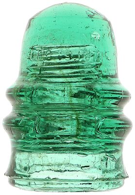 CD 131.4 PATENT DEC. 19, 1871, Green; An early, embossed Hemingray telegraph insulator!