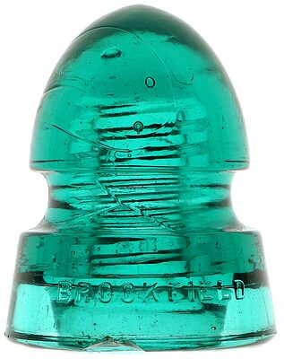 CD 149 BROOKFIELD, Deep Aqua; "Burbrook" with nice dome glass and "extended" inner skirt!