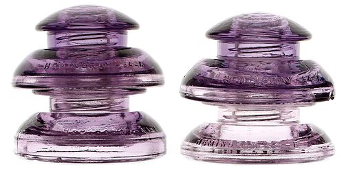 CD 194/195 HEMINGRAY-54 A/B, Light Purple / Purple; A significantly taller bottom!