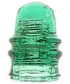 CD 131.4 PATENT DEC. 19, 1871, Green; An early, embossed Hemingray telegraph insulator!