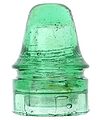 CD 160.7 AM.INSULATOR CO., Lime Green; American "Sno-cone" with extra dome glass!