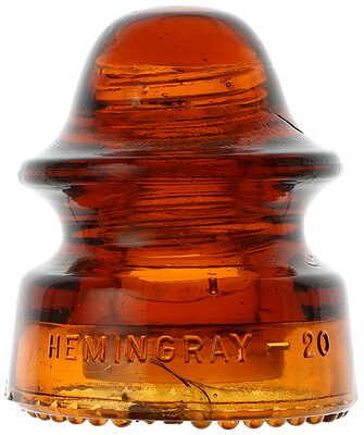 CD 164 HEMINGRAY, Orange Amber; Classic Hemingray color!