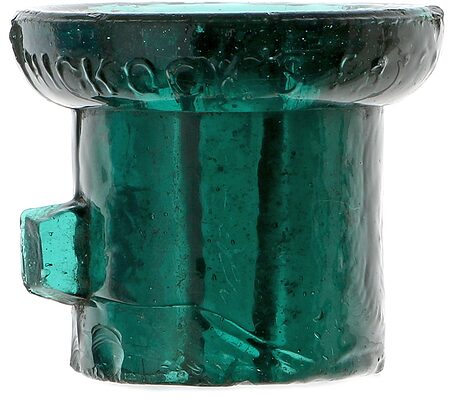 HICKOCK'S PATENT 1859 Lightning Rod Insulator, Dark Teal; Classic LRI!