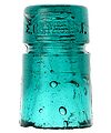 CD 123 E.C.& M.CO., Deep Blue Aqua; Classic western glass!