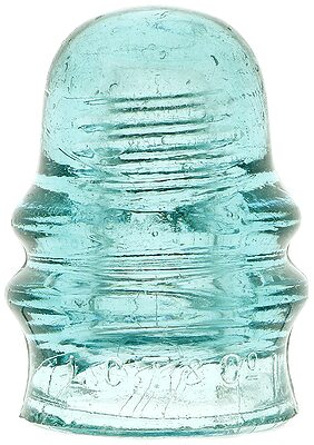 CD 131.4 L.G.T.& CO., Light Aqua; Early threaded glass!