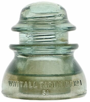 CD 154 WHITALL TATUM, Light Aqua w/ Iridizing; Interesting iridized insulator!