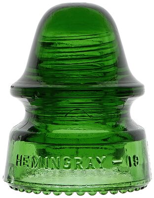 CD 162 HEMINGRAY, 7-up Green; Bright, rich coloration with an embossing variation!
