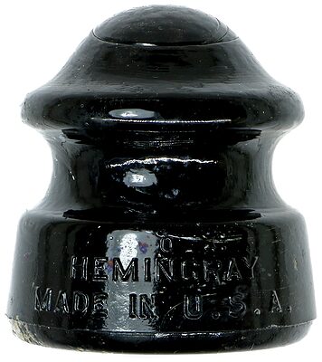 CD 168 HEMINGRAY, Opaque Blackglass; Neat item from the dump!