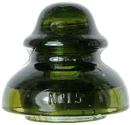 CD 287 No 15, Dark Yellow Green w/ Amber Swirls; Attractive coloration!