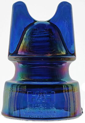 SI 269 H & H ELECTRIC CO, Carnivalized Cobalt Blue; Rainbow iridescence on a large scale!