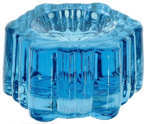 Piano Insulator {"Flat topped Castle" style}, Electric Blue; Attractive color for sure!