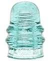 CD 131.4 L.G.T.& CO., Light Aqua; Early threaded glass!