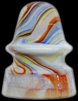 SI 162 MCLAUGHLIN, White Milk w/ Various Color Swirls; Stunning swirls!