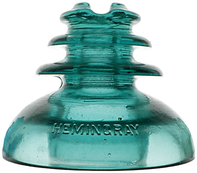 CD 249 HEMINGRAY, Aqua; Excellent condition for this large and heavy piece of glass!
