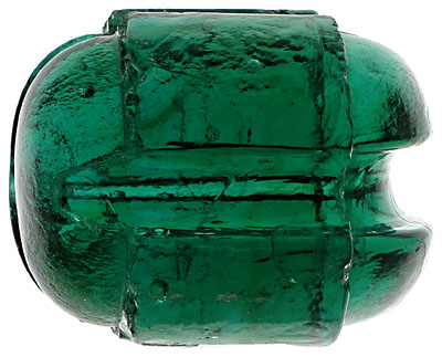 CD 1140 {Unembossed}, Emerald Green w/ Amber Blending; Outstanding color for a "Johnny ball!"