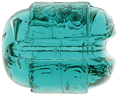 CD 1140 {Unembossed}, Dark Aqua; Nice, thick piece of glass!