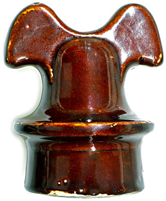 U-395 {Unmarked}, Reddish Brown; Classic porcelain "Mickey"!