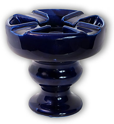 "Victor" After Hours Ashtray, Dark Cobalt Blue; Victor Insulators connection?