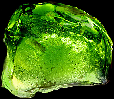 Emerald Green Chunk of Glass; Massive 16 1/2 pound chunk!