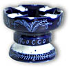 "Victor" After Hours Ashtray, Cobalt Blue and White; Stunning visual presence!