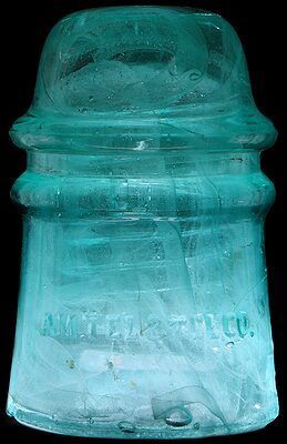 CD 121 AM.TEL.& TEL.CO., Milky Aqua; The quintessential milk-swirled insulator!