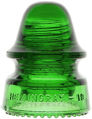 CD 162 HEMINGRAY, 7-up Green; Bright, rich coloration with an embossing variation!