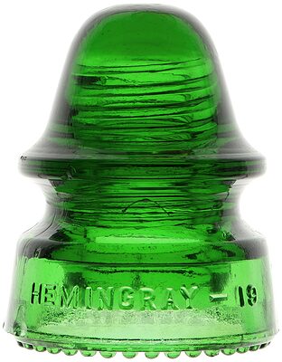 CD 162 HEMINGRAY, 7-up Green; Bright, rich coloration with an embossing variation!