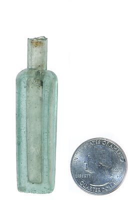 Shear-top Opium Bottle, Ice Aqua; Sorry, it's empty...