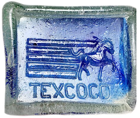 TEXCOCO ashtray {Mexico}, Bubbly Smoke w/ Cobalt Swirls; Simply stunning go-with!