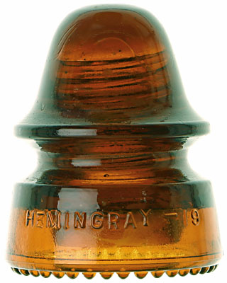 CD 162 HEMINGRAY, Orange Amber; Classic Hemingray color!