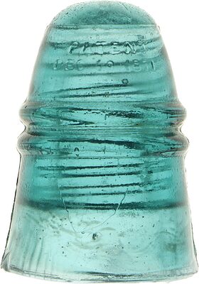 CD 124.2 DEC. 19, 1871, Blue Aqua; Point 2 with 2 wire ridges!