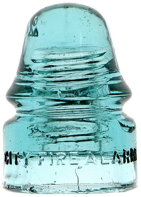 CD 133 CITY FIRE ALARM, Light Aqua; Made for Fall River!
