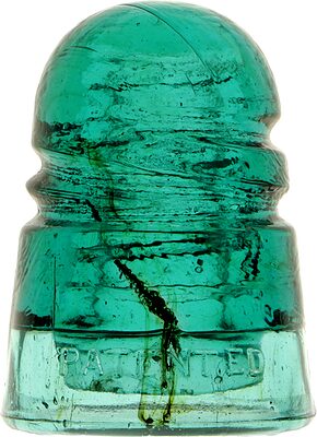 CD 147 PATENT - OTHER, Aqua w/ 1.5 inch "Y" shaped wire; Junk in Glass!