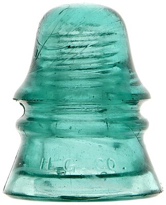 CD 151 H.G.CO., Translucent Aqua w/ Milk Swirls; Nice swirls!