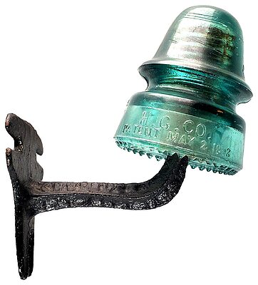 CD 162 H.G.CO., Aqua w/ Metal Bracket; Special insulator, special bracket!
