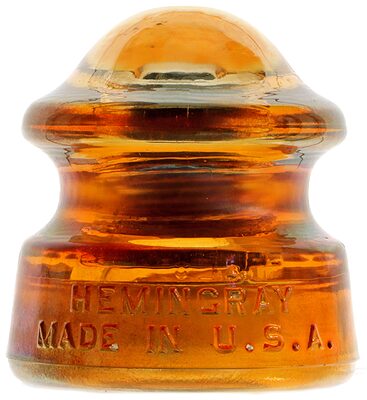 CD 168 HEMINGRAY, Carnival w/ Brass Bushing; Neat bushing!