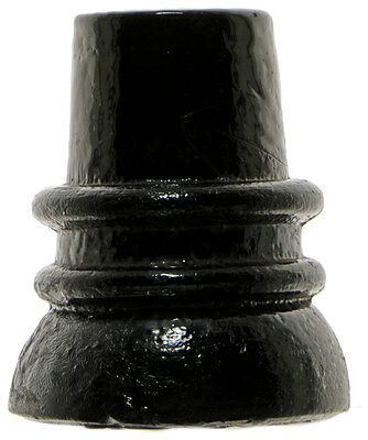 CD 737.6 {Unembossed}, Amber Blackglass; Tiny hat!