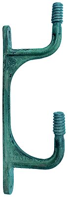 Metal Heavy Two-pin Bracket, Bronze; Unusual bracket!
