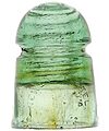 View lot 9 CD 104 NEW ENG.TEL.& TEL.CO., Light Green w/ Amber Swirls; Neat amber!
