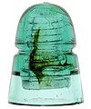 View lot 78 CD 145 H.G.CO., Aqua w/ Amber Swan; Impressive amber!
