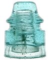 View lot 92 CD 157.5 STANDARD GLASS INSULATOR, Fizzy Light Blue w/ Milk Globs; Fizzy and milky! UPDATE:
