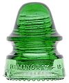 View lot 107 CD 162 HEMINGRAY, Light 7-up Green; Goes well with 7-up!