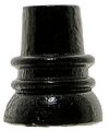 View lot 151 CD 737.6 {Unembossed}, Amber Blackglass; Tiny hat!