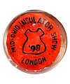 View lot 158 1998 Mid-Ohio Paperweight, Clear w/ Red Bottom; Neat memories!