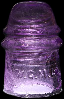 CD 121 W.G.M.CO., Purple w/ Milk Swirls; Neat milky swirls UPDATE: